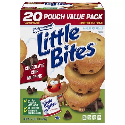 Entenmann’s Little Bites Chocolate Chip Muffins, 20 Pouch Value Pack