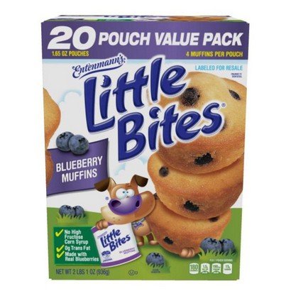 Entenmann’s Little Bites Blueberry Muffins, 20 Pouch Value Pack