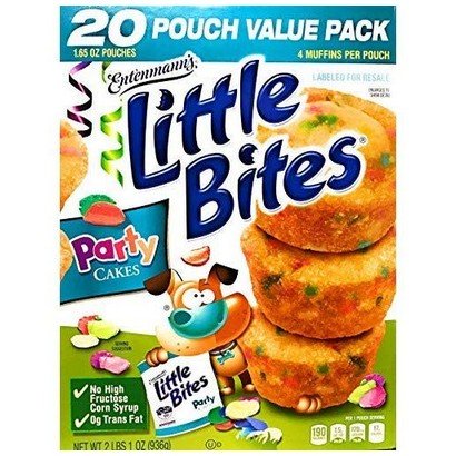 Entenmann’s Little Bites Party Cake Muffins, 20 Pouch Value Pack