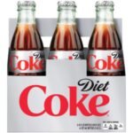 Diet Coke Glass Bottles, 8 fl oz, 6 Pack, 4 Sets
