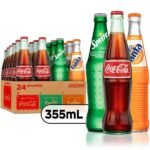 Coca-Cola, Fanta, Sprite Variety Pack – Mexico Glass Bottles, 355 mL, 24 Pack
