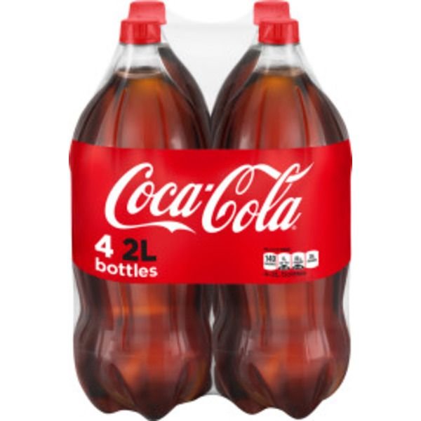 Coca-Cola Bottles, 2 Liters, 4 Pack