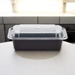 Karat Microwaveable Container (24 oz. PP Microwaveable Black Food Container – Lid)