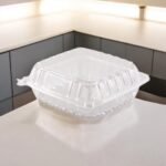 DART CLEAR HINGED LID CONTAINERS (9 3/8x 6 3/4x 3 1/8) 250 clear