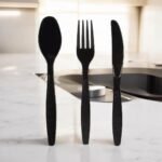 SKYLINE plastic cutlery Medium knife black pack 1000